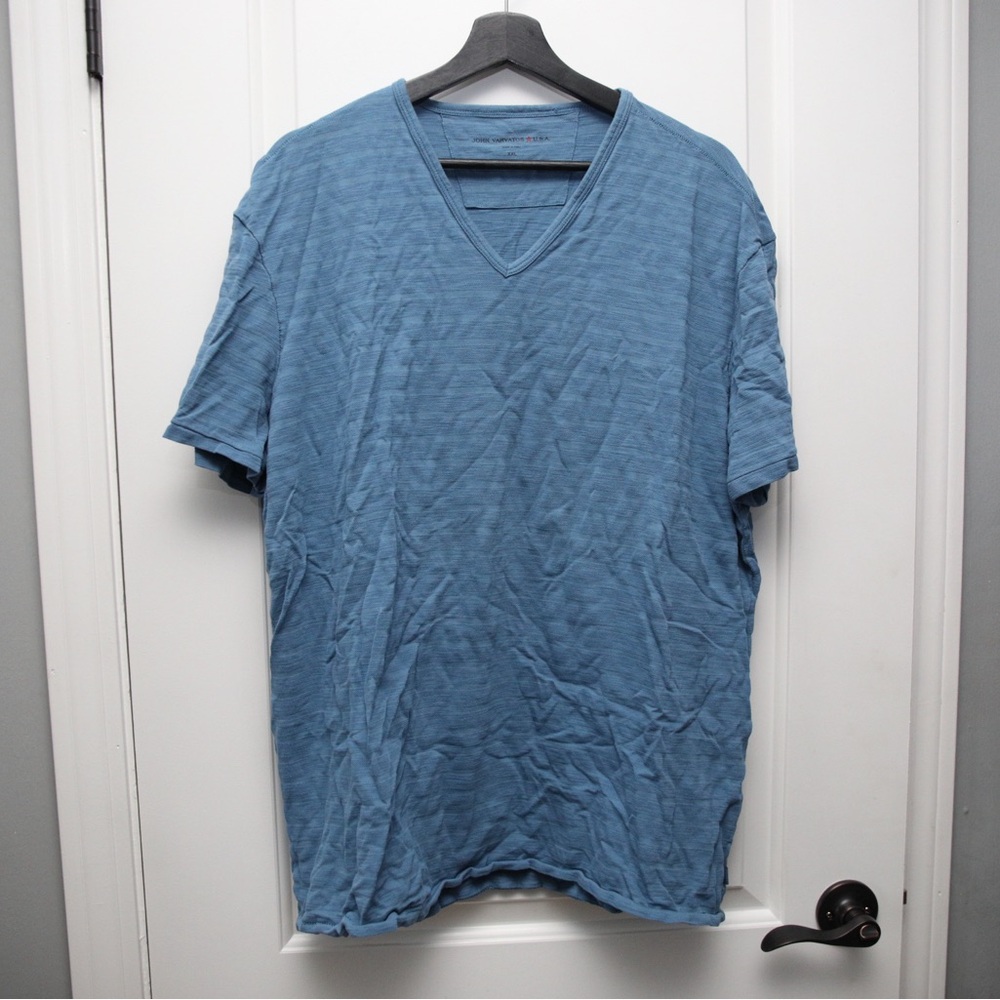 John Varvatos Light Blue V-Neck Tee